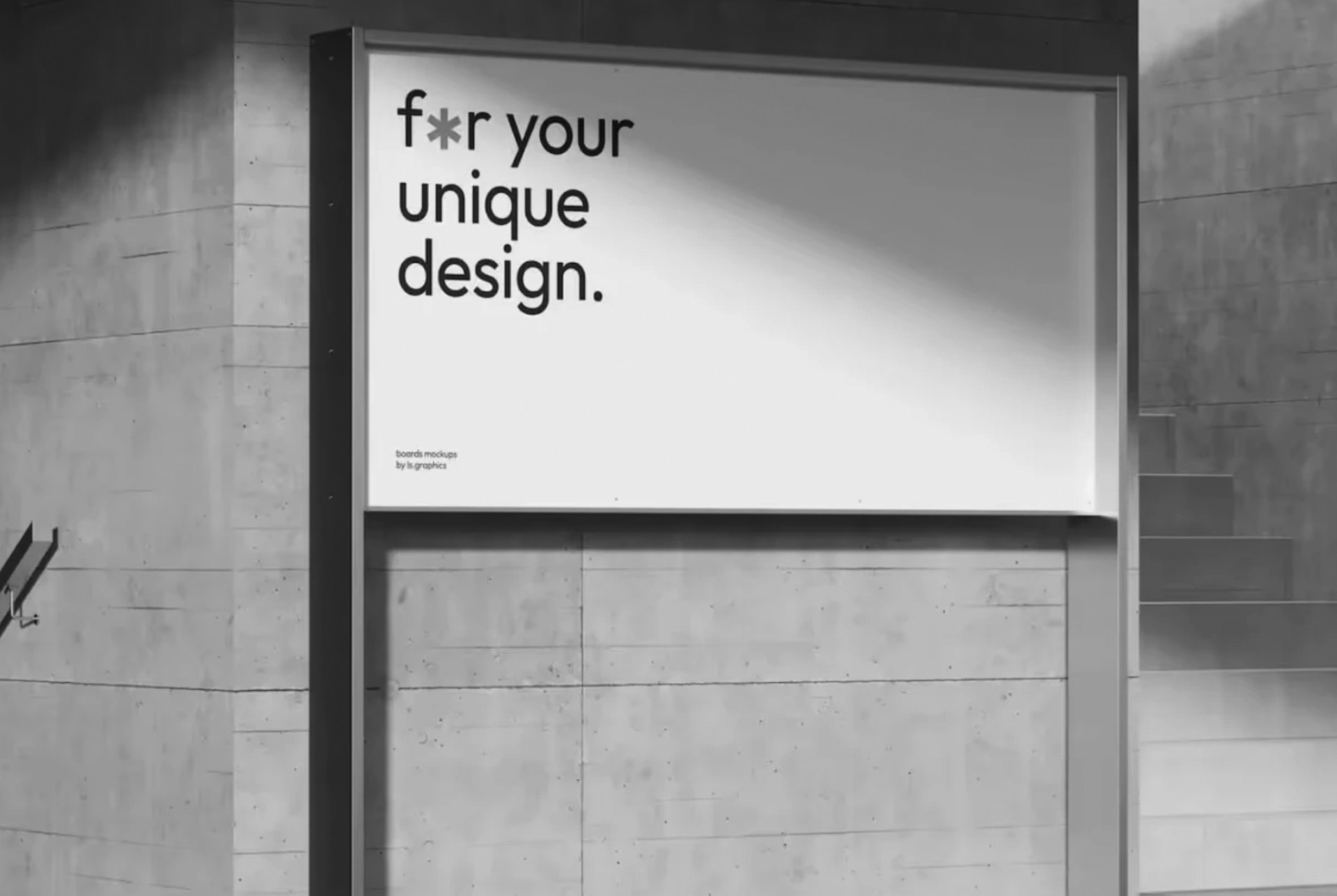 For your unique design — billboard mockup